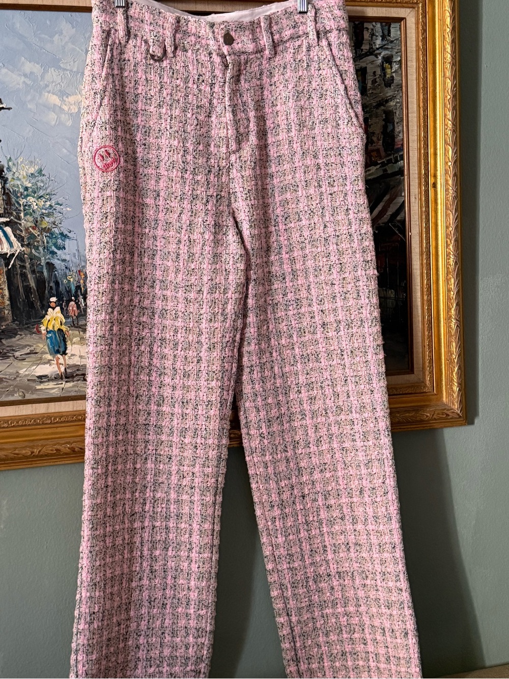 Drew House women’s pink tweeted pants size 32